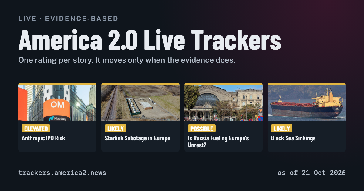 America 2.0 Live Trackers